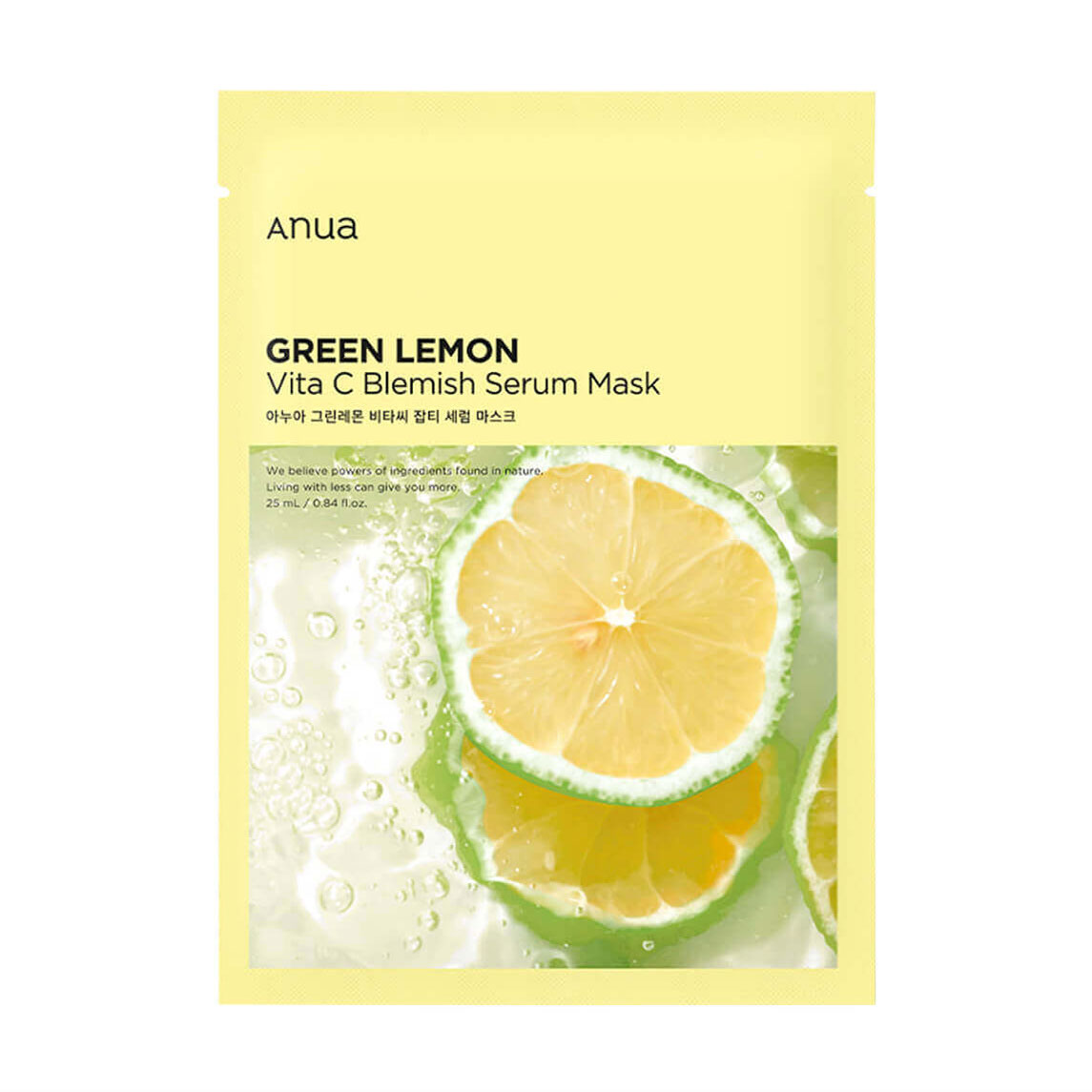 Освітлювальна тканинна маска для обличчя Anua Green Lemon Vita C Blemish Serum Mask, 25 мл
